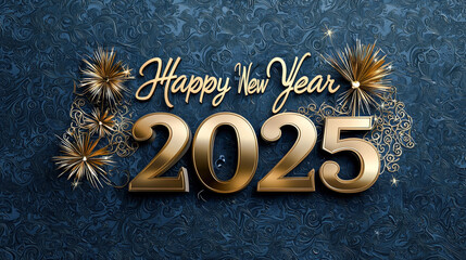 Festive New Year's Celebration A Stylish Greeting Card for 2025