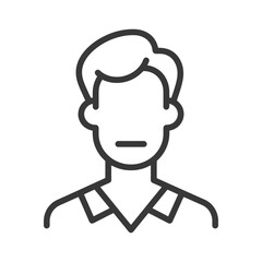 Obraz premium Line Art Illustration of a Mans Face and Shoulders