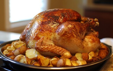 A delicious holiday turkey and Christmas chicken, perfect for festive dinners, celebrations, and seasonal gatherings. Ideal for holiday meal settings and culinary designs.