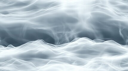 Obraz premium A sharp picture of majestic mountains shrouded by misty clouds against a backdrop of vivid blue sky