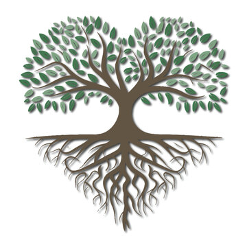 recommend clip art: Tree and Roots vector logo design.