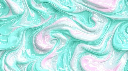 Obraz premium A detailed shot of a blue-pink marbled pattern with a white-pink center swirl in the photo