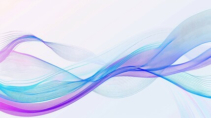 Obraz premium Abstract Waves of Blue and Purple