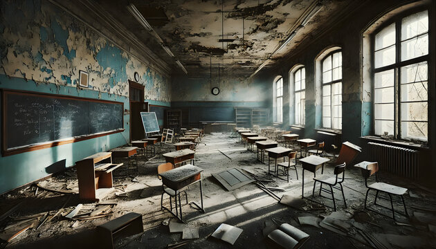 Scary Abandoned Classroom: Echoes of Forgotten Learning Spooky School