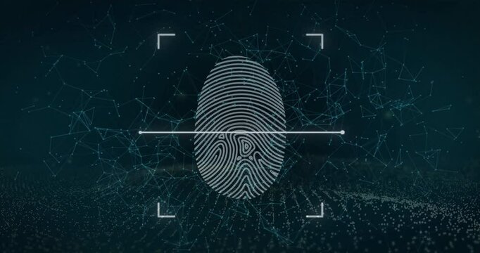 Fingerprint scanning and identifying over digital network background