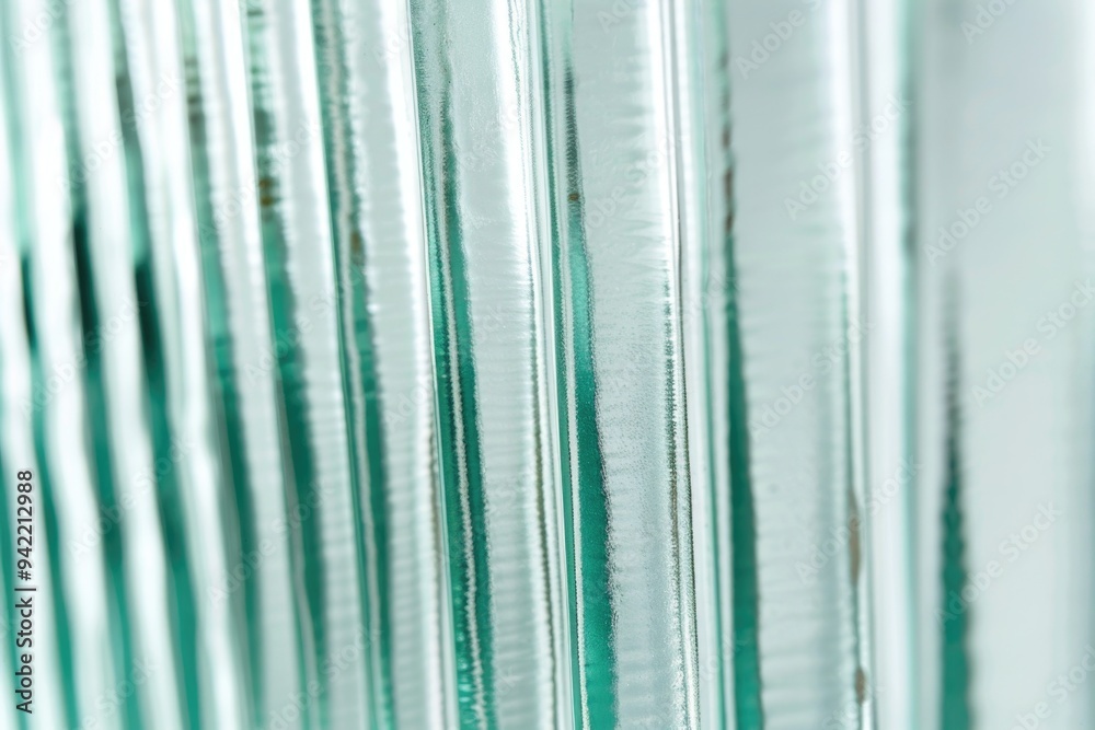 Aufkleber A close-up view of a glass curtain with subtle texture and reflection