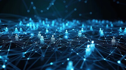 Fototapeta premium Abstract Network of Connected People