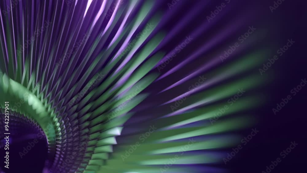 Poster loop animation of an figure resembling a spiral. 3d rendering 4k
