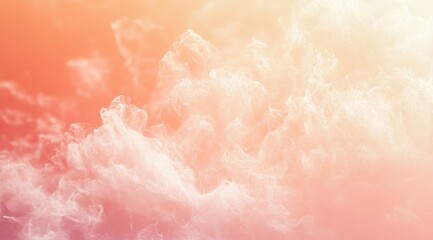 Fototapeta premium A serene and visually captivating rose gold gradient background adorned with soft, fluffy clouds, making it an ideal choice for various designs and artistic projects across multiple mediums