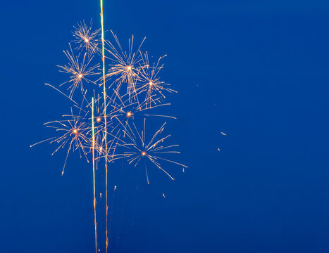 USA, Indiana, Carmel. Fourth of July fireworks. 