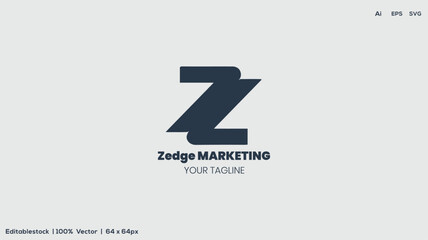 Letter Z logo alphabet vector symbol. Abstract initial letters Z monogram logo template, icon for business