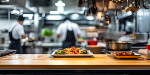 In a busy restaurant kitchen, skilled chefs prepare gourmet dishes using the freshest ingredients and top equipment to ensure culinary excellence and complete satisfaction for all diners