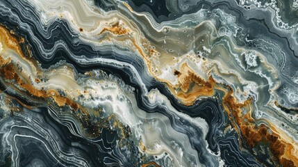 Obraz premium A close-up of a marble surface with swirling patterns and colors