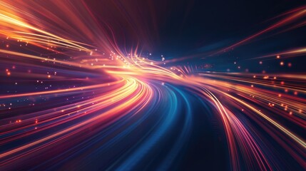 Obraz premium A dynamic background featuring light trails creating an energetic effect