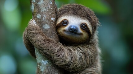 Fototapeta premium Smiling Sloth in a Tree