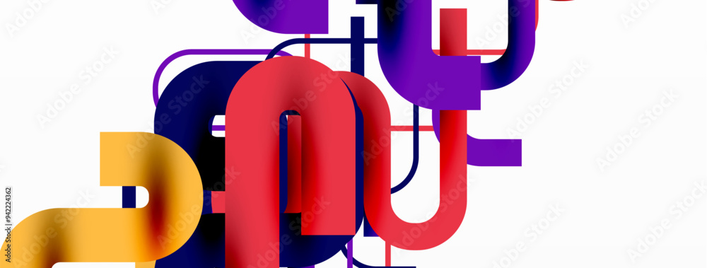Poster Wave lines minimal abstract background