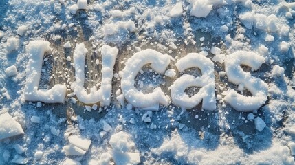 Snow personalized name postcard perfect for decor.