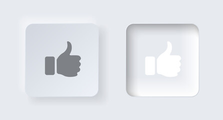 Neumorphic on and off button for interface application or web design. Simple elegant Vector neumorphism trendy designs element UI components isolated on white background.