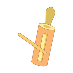 kentongan traditional musical instrument icon vector illustration design template