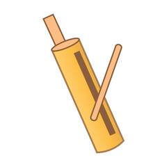 kentongan traditional musical instrument icon vector illustration design template