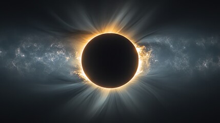 Obraz premium Total Solar Eclipse: A Celestial Spectacle