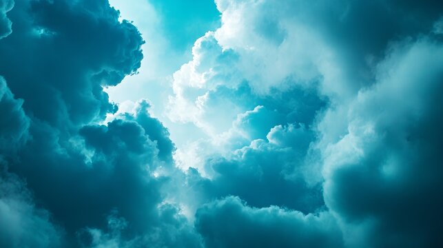 low angle view of blue clouds