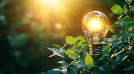 A colorful illustration of renewable energy solutions, showcasing the synergy between nature and advanced clean technologies to promote a sustainable and ecofriendly future for our planet