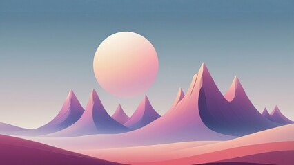 sunset in mountains