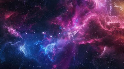 Glimmering cosmic-inspired textures in a palette of deep jewel-toned colors