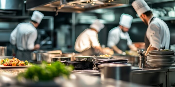 Imagine a vibrant restaurant kitchen where dedicated chefs prepare a range of delicious dishes, highlighting fresh ingredients, essential equipment, and the teamwork that defines culinary arts