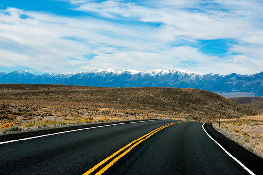 USA, Nevada, Austin. US Highway 50, Lincoln Highway, Loneliest Road in America.