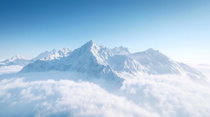 Obraz premium A photo of a majestic mountain range with its peaks covered in snow
