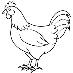 hen and chicken line art