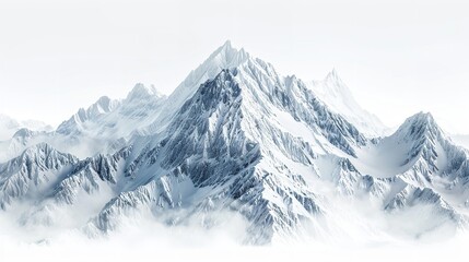Fototapeta premium Minimal Mountain Landscape Watercolor with Brush and Gold Accents