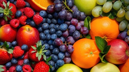 A Colorful Assortment of Fresh Fruits