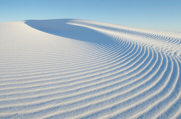 Ripple patterns in gypsum sand dunes, White Sands National Monument, New Mexico