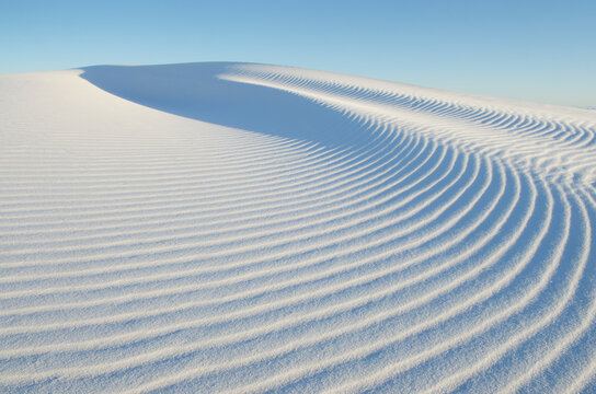Ripple patterns in gypsum sand dunes, White Sands National Monument, New Mexico