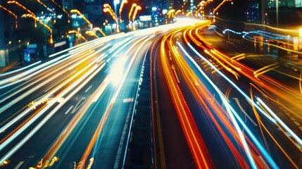 Obraz premium Cityscape Lights at Night