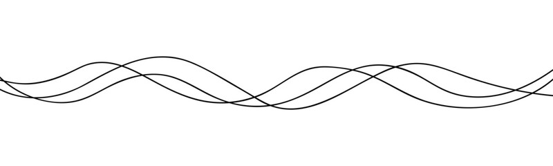 Bg with thin wavy abstract line. Curve wave seamless template. Linear wavy graphic background . Vector illustration