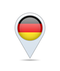 Germany - flag pin for map. Vector illustration.