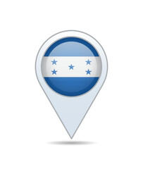 Fototapeta premium Honduras - flag pin for map. Vector illustration.