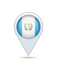 Guatemala - flag pin for map. Vector illustration.