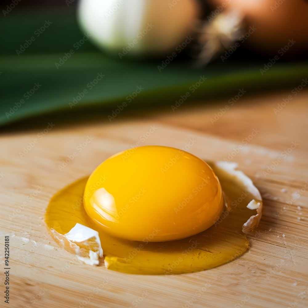 Sticker egg on the table