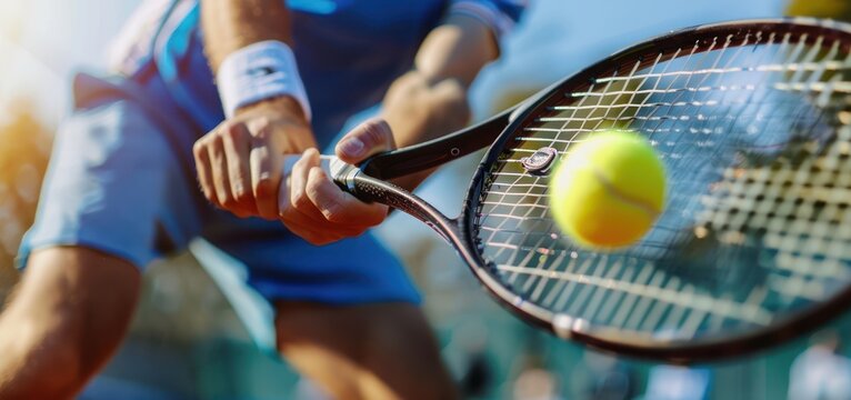 Tennis Player Serving