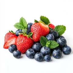 Fresh Strawberries and Blueberries