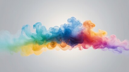 Fototapeta premium abstract colorful smoke on white abstract colorful background