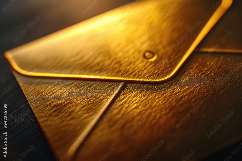 Aufkleber a close-up view of an envelope sitting on a table