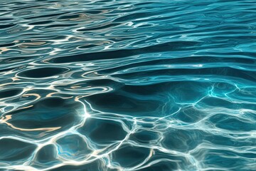 High Detail Water Texture Overlay Featuring Realistic Ripples and Caustic Light Effects on Transparent Background