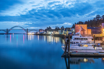 Oregon, Newport, Harbor Twilight