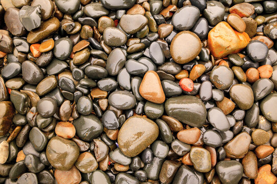 Close-up of beach rocks, Oregon